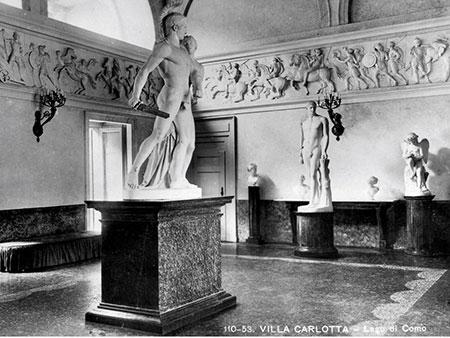 Greek Statue in Villa Carlotta Museum in Tremezzo on Lake Como in Northern Italy